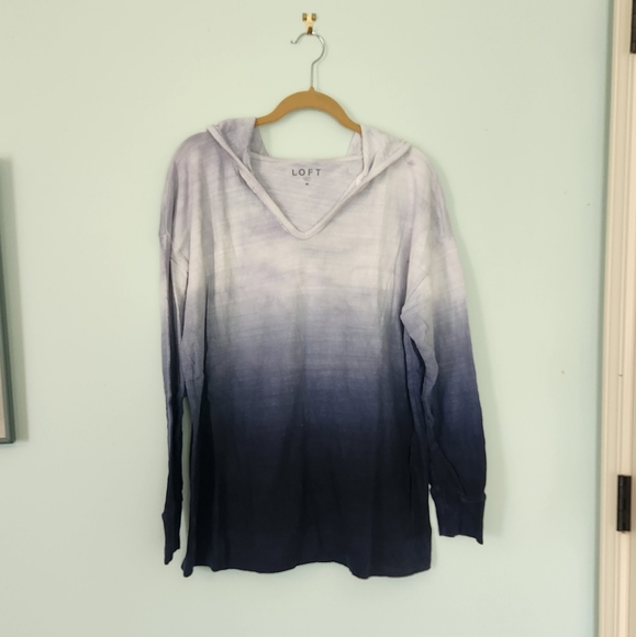 Loft blue ombre hoodie size M - Picture 1 of 5
